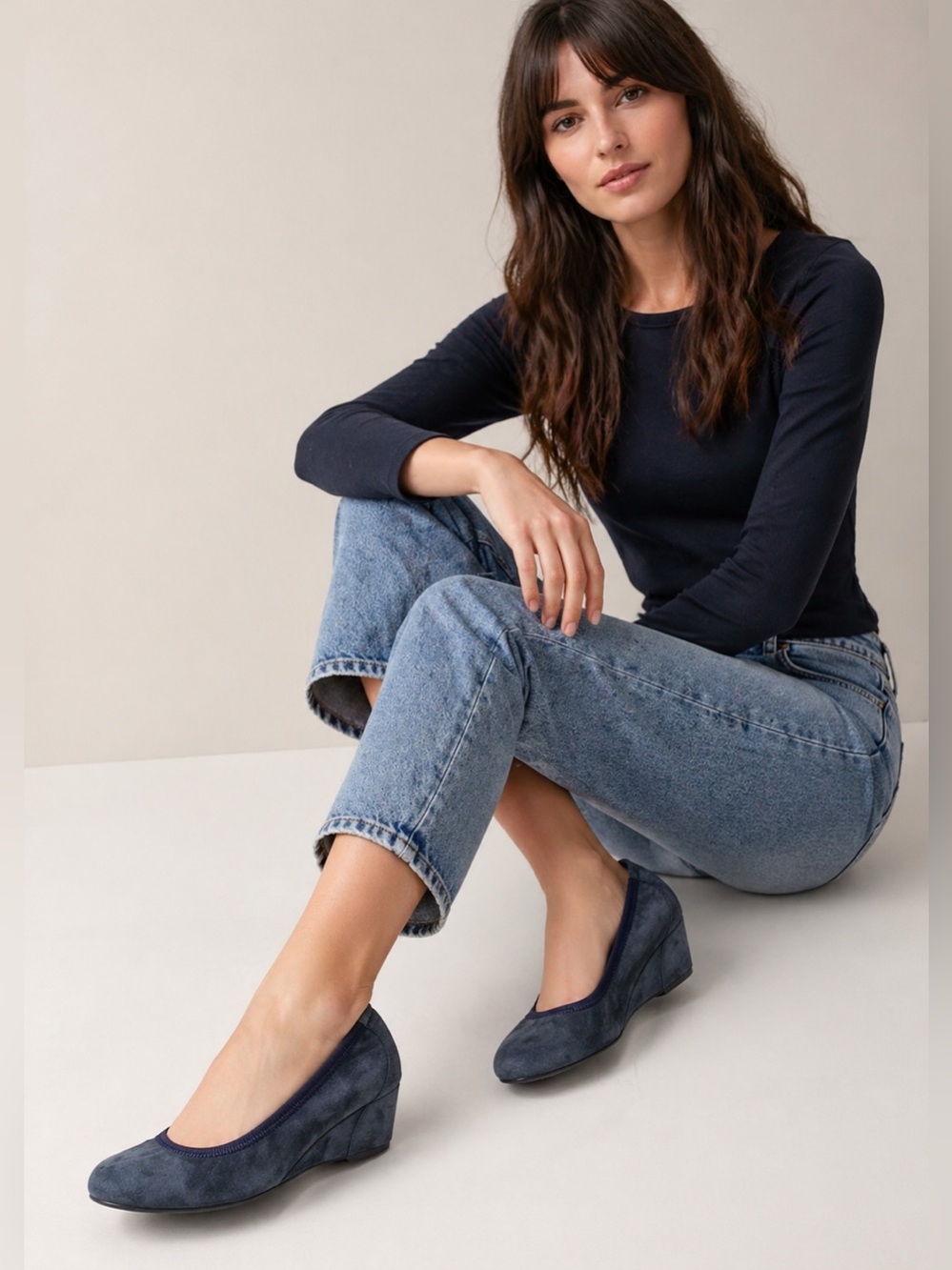 FRAU Suede Wedge Pump EU 38